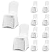 Acelectronic Housse de Chaise, 10 pièce de Salle à Manger Couverture Couleur Blanc Unie Polyester Spandex, Universelle Extensible pour de Mariage/à Domicile Décoration