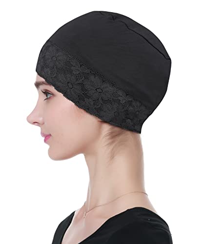 Chemo Scarves For Women Bamboo Sleep Hats For Cancer Patients Black #TOP4