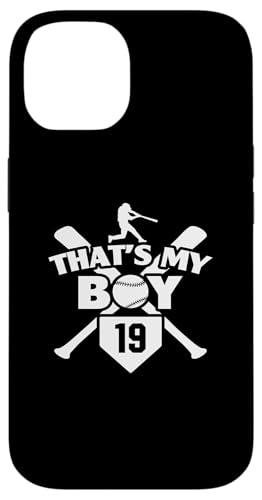 Camiseta de béisbol número 19 de Baseball Mom Dad That's My Boy #19 Carcasa para iPhone 14