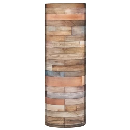 SKYSHU Jarrón cilíndrico de plástico con textura de suelo para ramo de plantas, 1 paquete de jarrón transparente alto irrompible para centros de mesa de boda, decoración del hogar, escuela, oficina,