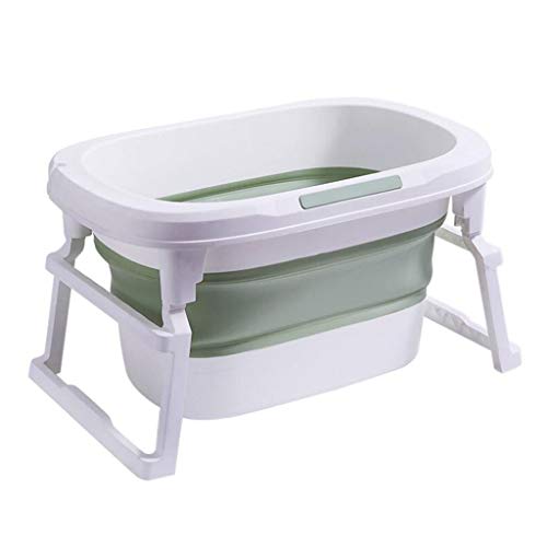 DALL Baby Badewanne Faltbar Tragbar Plastik Sicherheitsunterstützung Freistehende Badewanne Für Kinder Sicher rutschfest Multifunktional 80,3 X 53 X 44,9 cm
