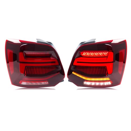 Feux arrière pour Polo MK5 6R 6C finition rouge premium et dynamique