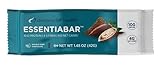 Designs for Health EssentiaBar DDC - Whey + Pumpkin Seed Protein Nutrition Bars - 10g Protein with Prebiotic Fiber + Micronutrients - Gluten-Free, Double Dark Chocolate (18 Bars)