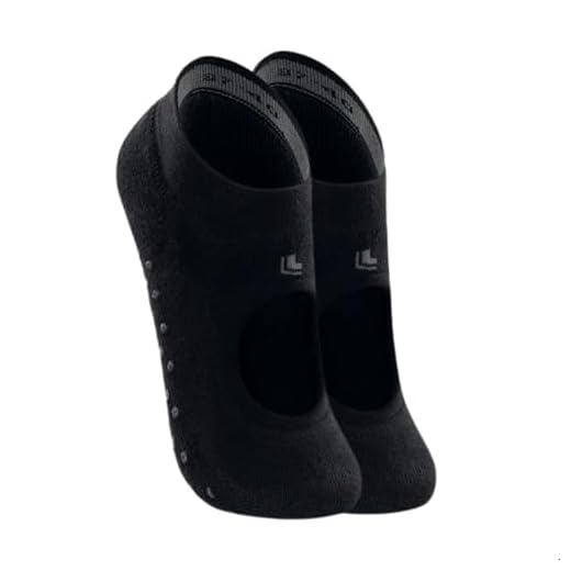 LUPO Meia Sapatilha Antiderrapante Performance Sport Feminina Adulto, Preto, P (33-36)