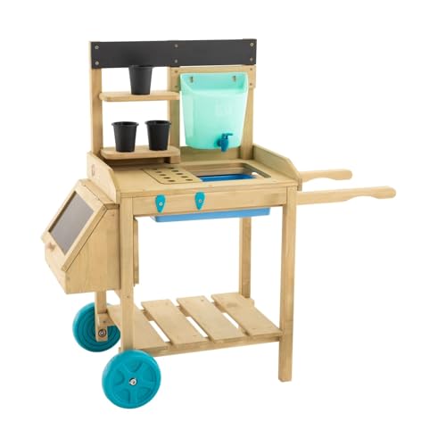 TP Toys Wooden Deluxe Potting Bench - Includes Pots, Water Butt And Splash Tray. Viewing Window So Children Can Peek And See How Their Vegetables Are Growing, Made From FSC Certified Wood - 3+ Years