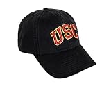 Desert Cactus USC Baseball Hat University of Southern California Trojans Brimmed Embroidered Hats Cap Adjustable Cloth Strap Adult (Style G1) Black