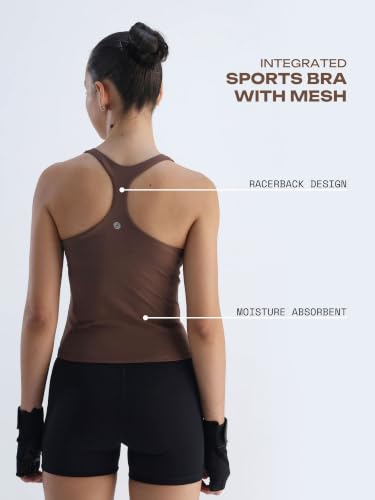 Image of CAVA Racerback Tank for Women | Built-in Bra, Racerback Design, Breathable Fabric, Stretchable Fit | Activewear for Yoga, Gym & Everyday