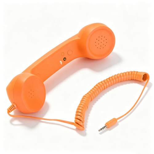 Auricular de teléfono retro para videollamadas y teletrabajo cómodo en casa