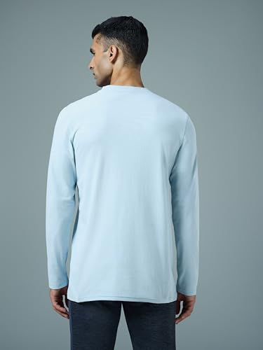 Image of TECHNOSPORT Men's Slim Fit Full Sleeve Crew Neck T-Shirt, COTFLEX Quick Dry Moisture Wicking Stretchable Sports Gym and Casual Wear