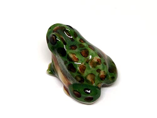 SSJSHOP Frog Micro Tiny Dollhouse Figurines Ceramic Hand Painted Animals Collectible Small Gift Home Garden Decor (Green) by SSJSHOP - Image 4