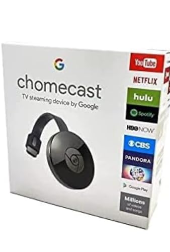 Image of OG Google Chromecast with TV (4K) Media Streaming Device with HDR Support Power Adapter and Cable