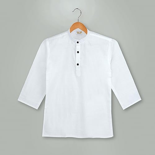 Image of Baby Boys Ethnic Wear Cotton Kurta Pyjama Set