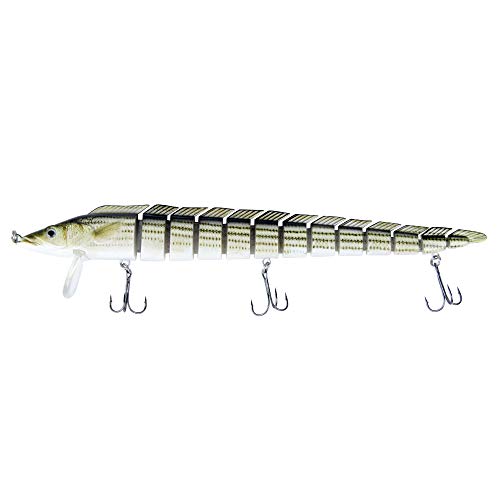Jolicobo Señuelo de Pesca Artificial Duro 27CM 66g Wobbler Flotante Multi-Segmentos Swimbait Siluros Bass Lubina Señuelo para Pesca Spinning con 3 Triángulo Ganchos