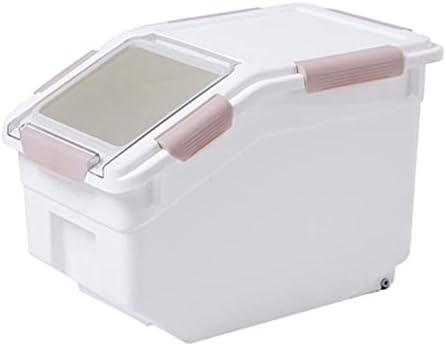 Yardwe 10kg Rice Storage Container Airtight Food Storage Container Dry Food Dispenser Large Sealed Grain Container for Home Kitchen