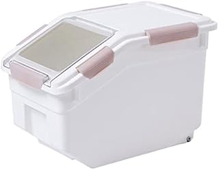 Yardwe 10kg Rice Storage Container Airtight Food Storage Container Dry Food Dispenser Large Sealed Grain Container for Home Kitchen