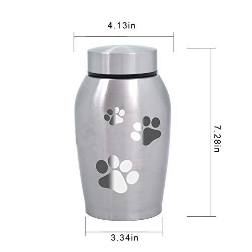 ENBOVE Funeral Cremation Urns for Dogs Cats, in Loving Memory Gone but Not Forgotten You Left Paw Prints on My Heart - Thumbnail 5