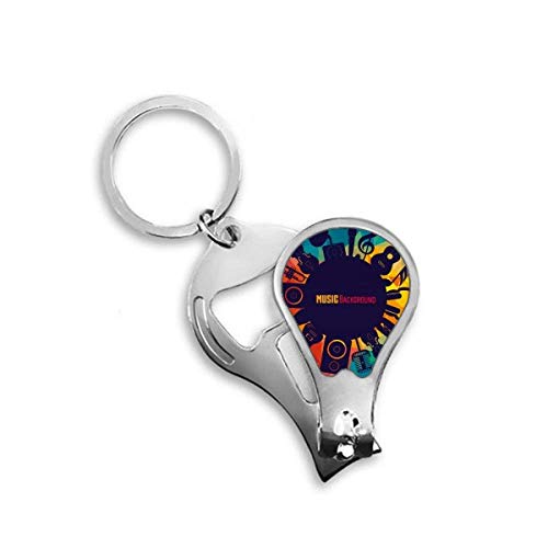 Coupe-ongles précis illustration musique design fou bleu ergonomique