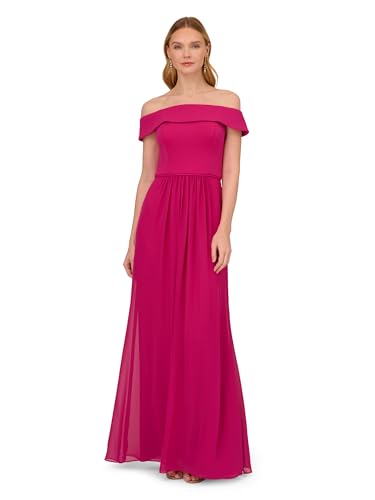Image of Adrianna Papell Womens Crepe Chiffon Gown