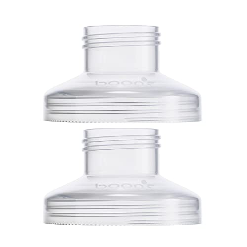Image of Boon Nursh Medium Neck Breast Pump Adaptor - Works with Medela Breast Pumps - Compatible Nursh Bottles - Breastfeeding and Bottle-Feeding Essentials - 2 Count