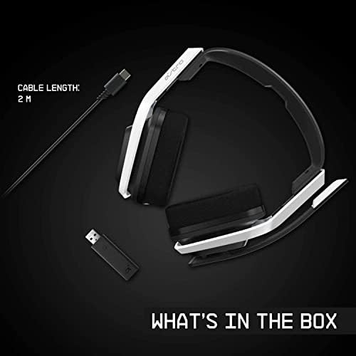 ASTRO Gaming A20 Wireless Headset Gen 2, Lightweight and Damage Resistant, Flip-To-Mute Microphone, +15 Hour Battery Life, 15 m Range, for PlayStation 5, PS4, PC, Mac - White/Blue