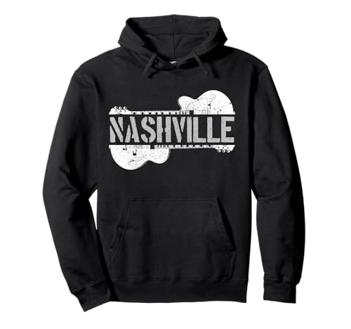 Nashville Chitarra Tennessee Country Musica Città Felpa con Cappuccio