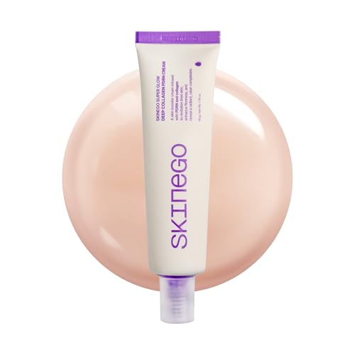 SKINEGO Super Glow Deep Collagen PDRN Cream – 1,000,001ppb PDRN & Collagen, Radiant FinishAdds radiance Moisturizer for Dewy Skin, Firming & Hydrating, Korean Skincare 50g / 1.69 fl.oz.