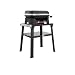 Weber Lumin Elektrogrill mit Stand/Bis zu 315 °C, mit Deckelthermometer, Porzellanemaillierte Gusseisenroste, 33 x 49 cm Grillfläche, Schwarz (92010879)