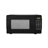 Black 0.7 Cu.Ft Countertop Microwave Oven 700W – Compact Kitchen Appliance, Quick Heating, Defrost & Reheat, Easy-to-Use For Hom
