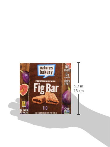 Nature's Bakery Whole Wheat Fig Bars, Original Fig, Real Fruit, Vegan, Non-GMO, Snack Bar, 1 Box With 6 Twin Packs (6 Twin Packs)