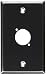 Seismic Audio - SA-PLATE41 - Single Gang Stainless Steel Wall Plate - For"D" Size Connectors - Cable Installation