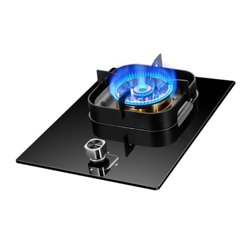 BZJPRFC Cocina A Gas De 1 Quemador, Cocina De Encimera, 5,2 KW, Nueve Cavidades, Fuego Alto, Estufa De Conversión De Gas GN/GLP, con Protección contra Apagado(NG)