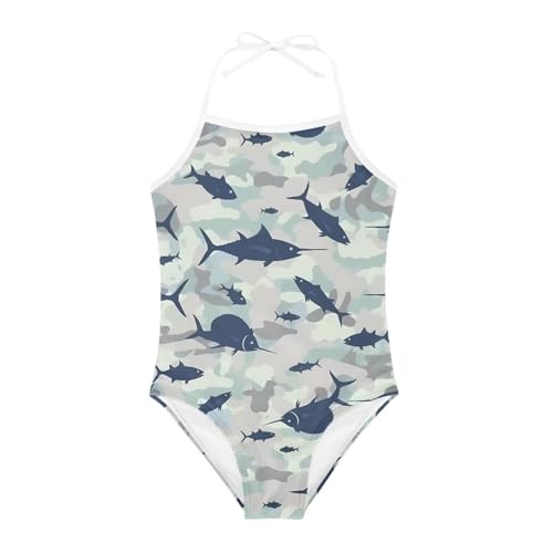 Image of ELEQIN Cartoon Animal Cute Girls One Piece Swimsuit Adjustable Swimwear for 3Y-10Y