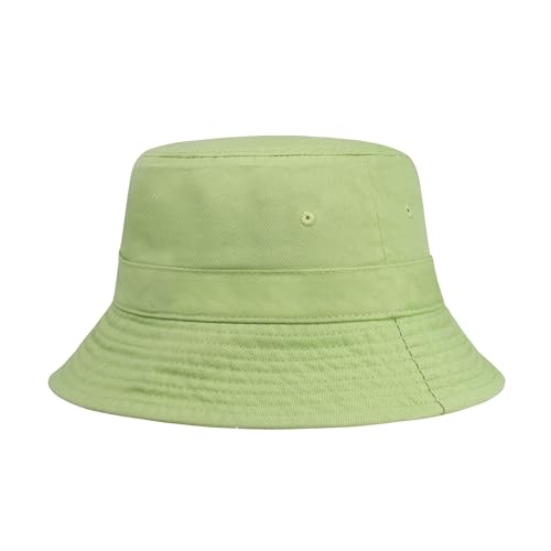 Image of Hot Summer Bucket Hat Trendy Cotton Sun Cap for Beach Golf Fishing | Breathable cotton, fun outdoor vacation style, packable boonie design for men and women