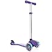 Globber 3 Wheel Adjustable Height Scooter with LED Light Up Wheels (Purple/Star)