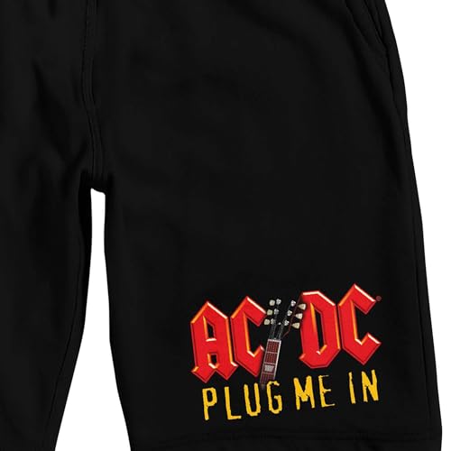 ACDC Plug Me In Men's Black Sleep Pajama Shorts2