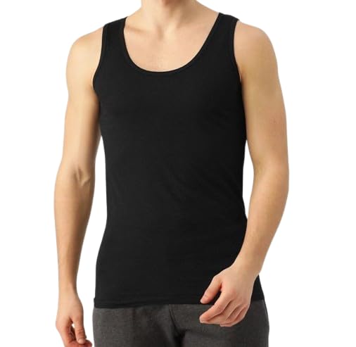Image of Pluck Regular Fit Polyester Sando for Men:: Round Neck Sleeveless Sando for Men and Boys
