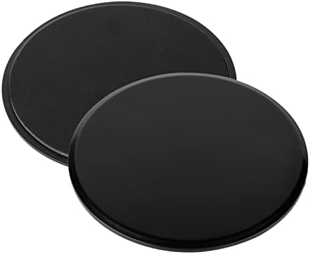 ZILLEEN Exercise Sliders for Working Out Black Fitness Discs for Pilates Women Men, 2 Pack