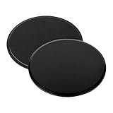 ZILLEEN Exercise Sliders for Working Out Black Fitness Discs for Pilates Women Men, 2 Pack
