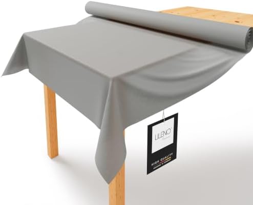 LILENO HOME Tischdeckenrolle 1,10 x 25 m - Tischdecke Mittelgrau aus Vlies | Stoffähnlich, abwaschbare Tischdecke als Rolle, Meterware Tischtuchrolle - Einweg Papiertischdecke Roll