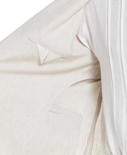 EMERAIDVLN Men's Linen Suits Beach Wedding Formal 2 Piece Suit Slim Fit Lightweight Two Button Blazer Jacket and Pants Set4