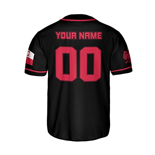 Leprints Personalized Polska Baseball Jersey, Poland Coat of Arms Lion Baseball Jersey for Men Women Polska Flag Jersey miniatura 3