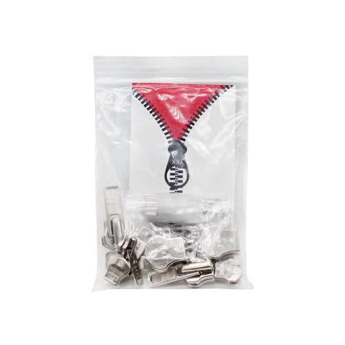 ZipperStop Wholesale - Zipper Repair Kit Solution 9 Sets YKK Auto Lock Sliders Assorted 3 of #3, 2 of #5, 2 of #7 and 2 of #10 Included Top & Bottom Stops Made in USA (YKK Aluminum Auto Lock Sliders)