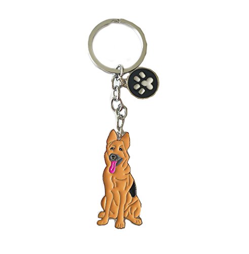 Dog ID Tag,Cute Metal Dog Puppy ID Tag Keychain Keyring Keyfob Car Bag Charm Dog Tag Chains Birthday Christmas Gift (German Shepherd Dog)