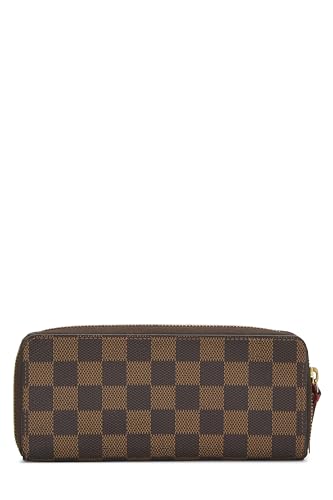Pre-Loved Damier Ebene Clemence Wallet, Red3