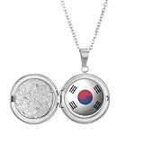 韓国の国旗のサッカー・ワールドカップ フォトネックレスはペンダントアクセサリーを開くことができます