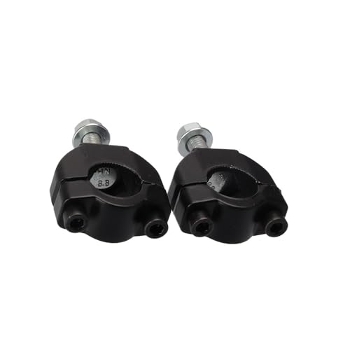 Riser guidon de 22mm noir avec pinces fixation rehausseurs moto