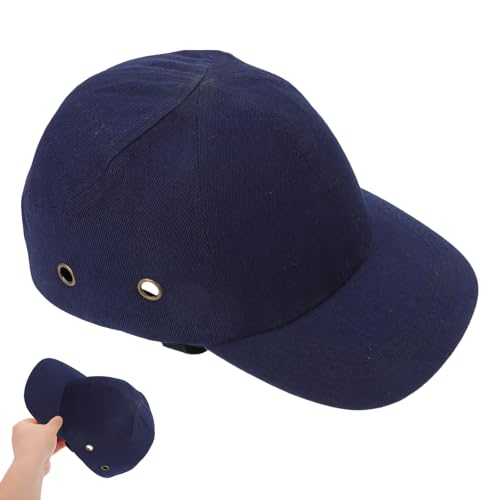 MUCKLILY Berretto Antiurto da Baseball Regolabile Guscio Protettivo in ABS Leggero e Traspirante Cappello di Sicurezza Versatile per Lavoro Ciclismo e Attività Outdoor Unisex Blu Scuro