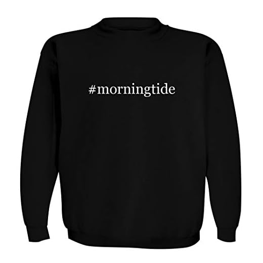 #morningtide - Men's Hashtag Crewneck Sweatshirt, Black, Large