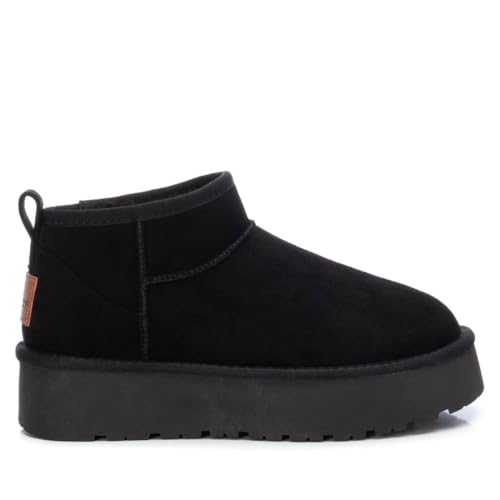 XTI   Botín Mujer Negro   Calzado Cómodo y Versátil   Moda casual   Modelo 14221203 (Talla 37)