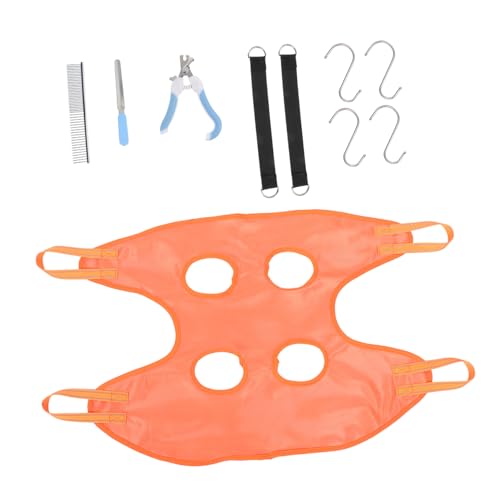 Abaodam 1 Set Convenient Grooming Hammock for Dogs and Cats Professional Grooming Comb Nail Cutter Lightweight Durable Nail Trimming Easy to Clean